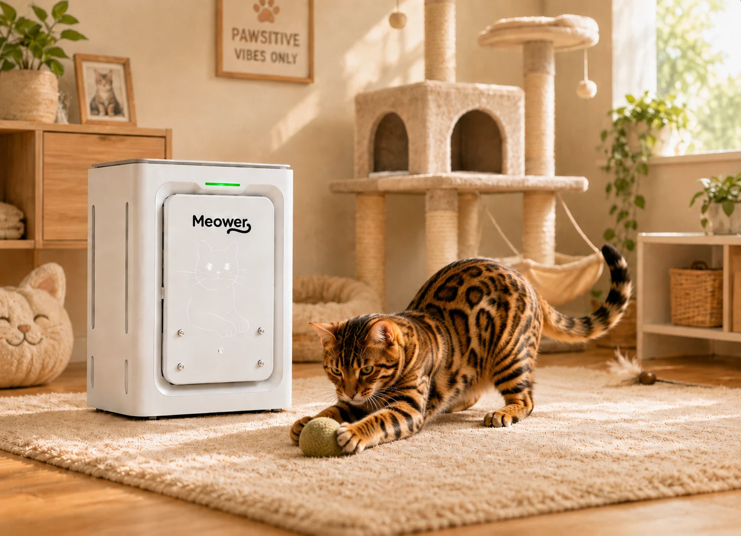 Meower 100 in a pet room